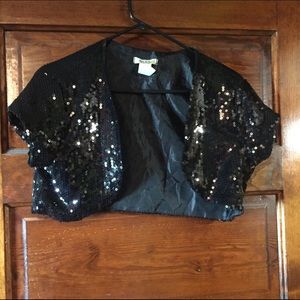 Sequin Cropped Shirt
